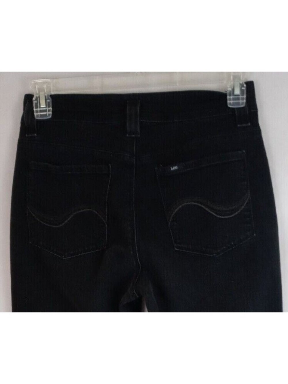 Lee Natural Fit Straight Leg Mid Rise Midnight Black Jeans Size 10M
